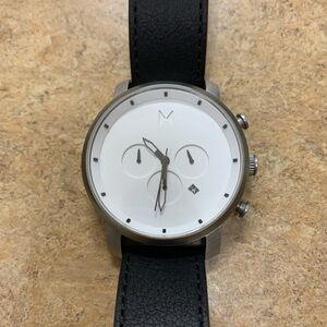 MVMT Chrono Watches | 45 MM Men's Analog Watch Chronograph | Leather Wristband